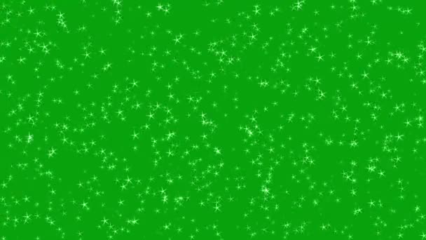 Sparkles Motion Graphics Green Screen Background — Stock Video