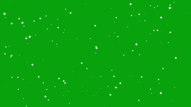 Twinkling stars motion graphics with green screen background
