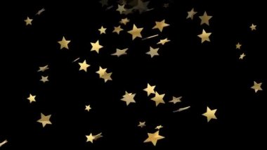 Koyu arkaplan ile kayan yıldızlar