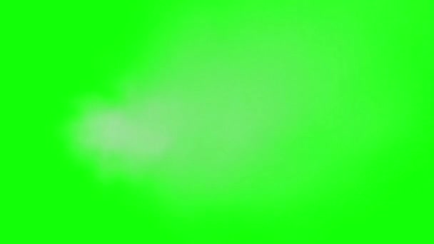 Замороженное Дыхание Зеленом Фоне Экрана — стоковое видео