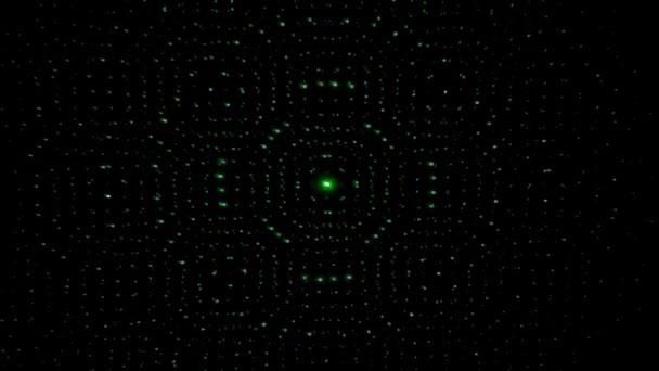 Green Dots Illustration Dark Background — Stock Video