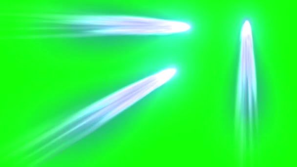 Grafica Movimento Flusso Luce Con Sfondo Schermo Verde — Video Stock