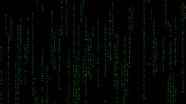 Graphiques de mouvement de code matriciel avec fond sombre 