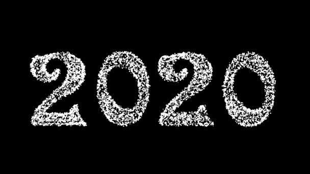 Manchas Mágicas Forma 2020 Feliz Año Nuevo 2020 — Vídeos de Stock