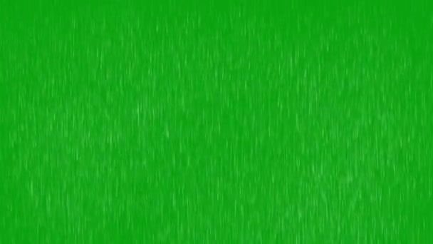 緑の画面の背景を持つ降雨 — ストック動画