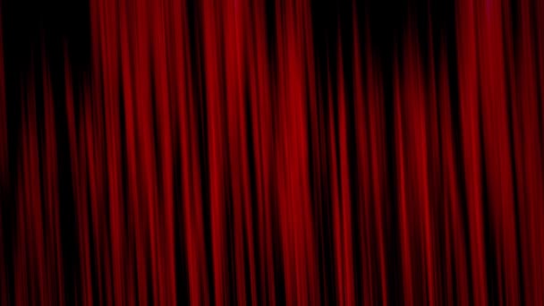 Red Curtain Opening Green Screen Background — Stock Video