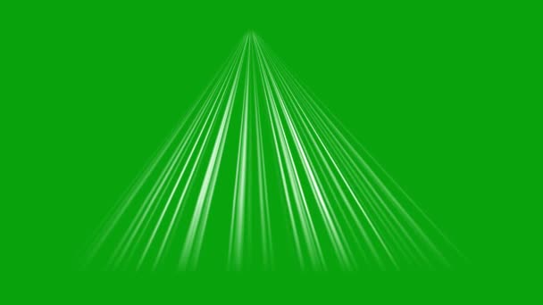 Ακτίνες Φωτός Φόντο Την Πράσινη Οθόνη — Αρχείο Βίντεο