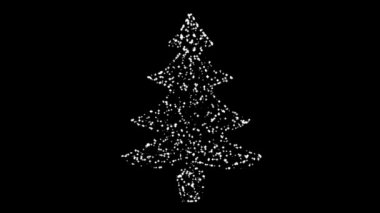 Noel ağacı şeklinde yanıp sönen yıldızlar, mutlu noeller.