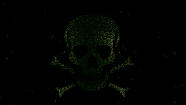 Code matriciel en forme de crâne 