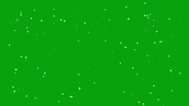 Stelle Scintillanti Stelle Magiche Con Sfondo Schermo Verde — Video Stock