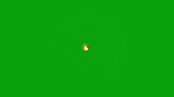 Fire Explosion Green Screen Background — Stock Video