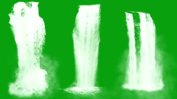 Waterfalls Green Screen Background — 비디오