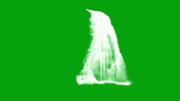 Водоспади Зеленим Тлом Екрана — стокове відео