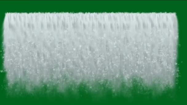 緑の画面の背景と滝のモーショングラフィックス — ストック動画