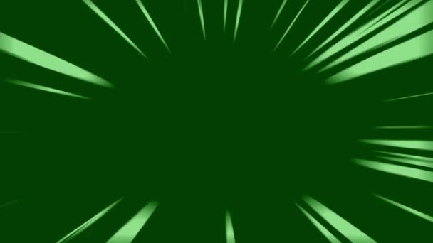 Graphismes de mouvement de lignes de vitesse blanches avec fond vert 
