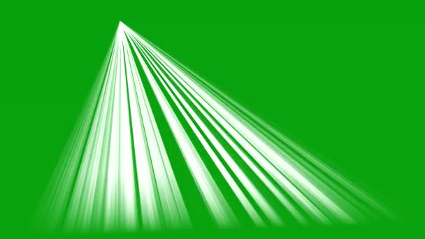 Rayos Gráficos Movimiento Luz Con Fondo Pantalla Verde — Vídeo de stock