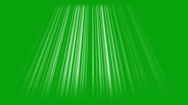 Rayos Gráficos Movimiento Luz Con Fondo Pantalla Verde — Vídeo de stock