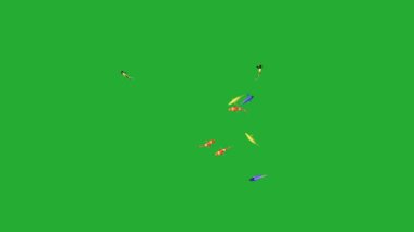 Yeşil ekran arkaplan 2 ile hareket grafikleri tutar