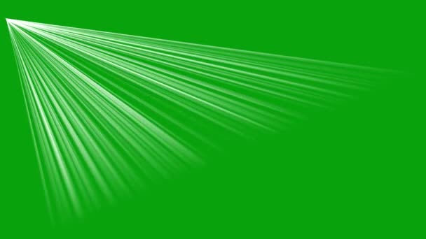 Rayos Gráficos Movimiento Luz Con Fondo Pantalla Verde — Vídeo de stock