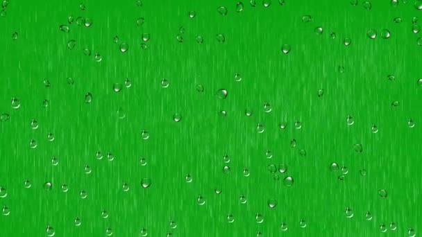 Rainfall Lighting Bolt Motion Graphics Green Screen Background — Stock Video