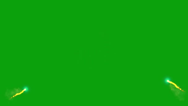 Fireworks Motion Graphics Green Screen Background — Stock Video