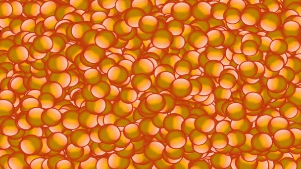 Orange Bubbles Curtain Opening Green Screen Background — Stock Video
