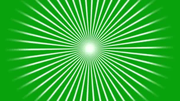 Light Beams Motion Graphics Green Screen Background — Stock Video