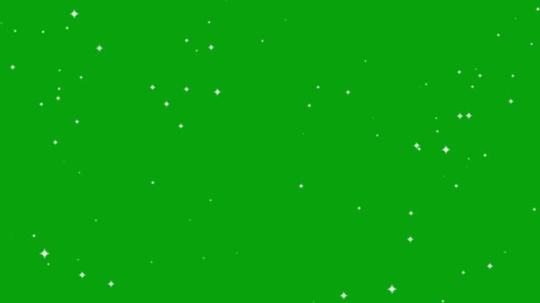 Grafica Scintillante Stelle Movimento Con Sfondo Schermo Verde — Video Stock