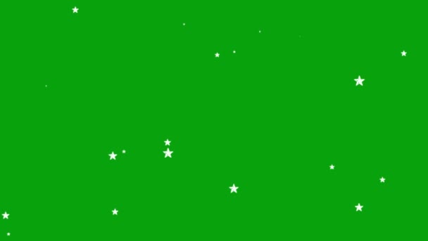 Funkelnde Sterne Bewegungsgrafik Mit Grünem Bildschirmhintergrund — Stockvideo