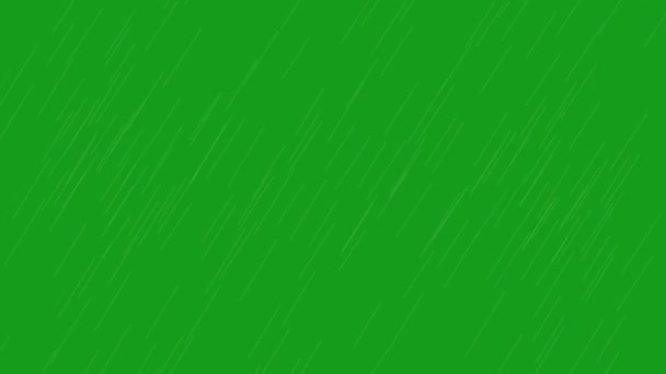 Rainfall Motion Graphics Green Screen Background — Stock Video
