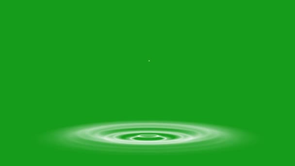 Water Ripple Motion Graphics Green Screen Background — Stock Video