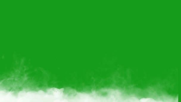 緑色の画面の背景を持つ地面の煙の動き2 — ストック動画