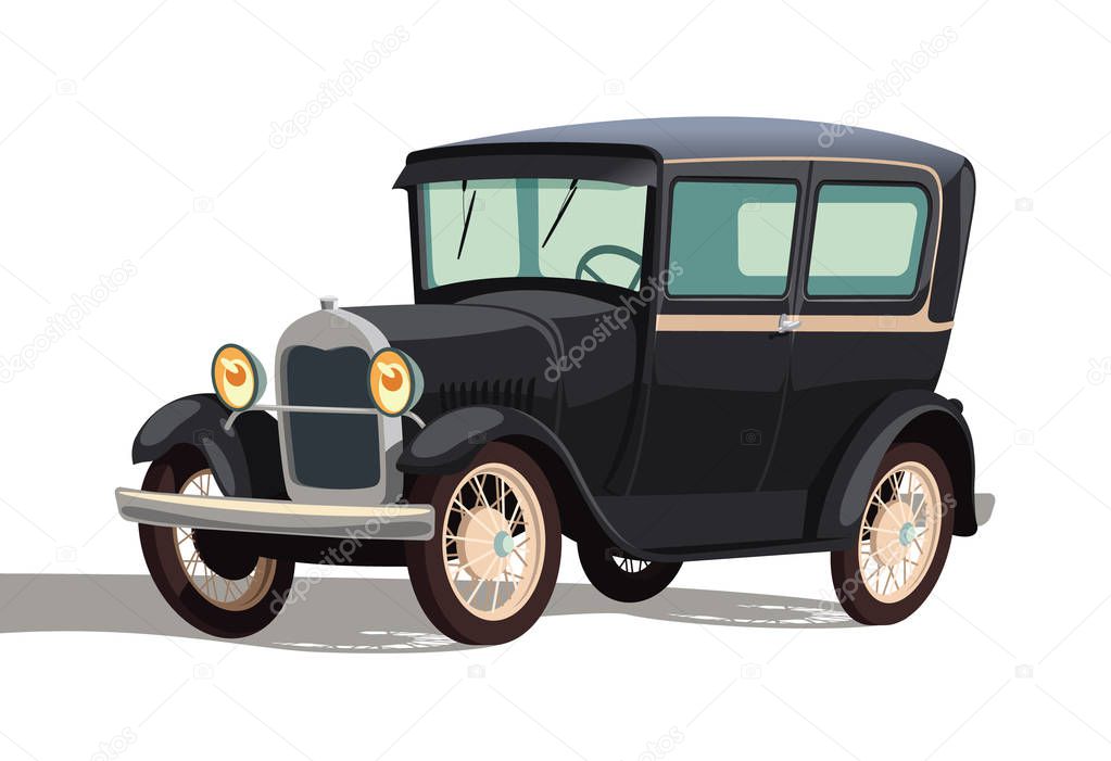 Old black car