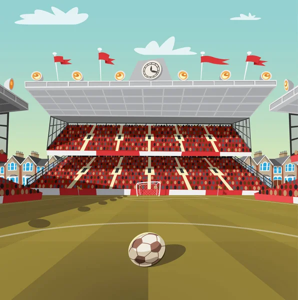Anglický fotbalový stadion — Stockový vektor