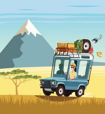 Afrika savana kamyonda Safari