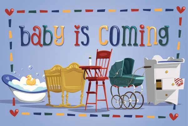 Le bébé arrive. — Image vectorielle