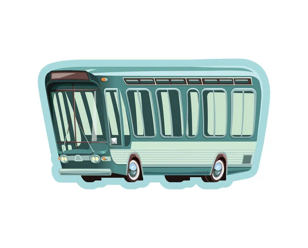 古い緑色のバス ベクトル イラスト — ストックベクタ