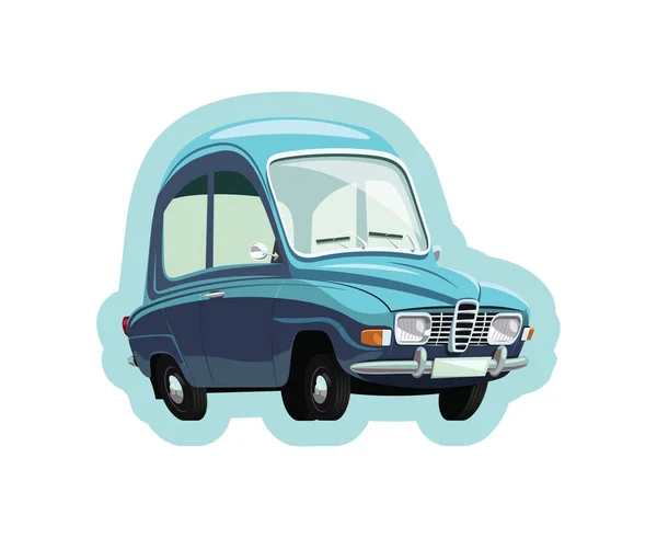 瑞典蓝色小车 — 图库矢量图片
