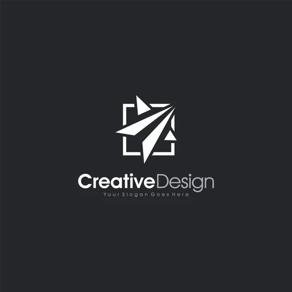 A Star Logo Business Template abstract Logo Template Design Vector, emblema, concepto de diseño, elemento vectorial de diseño de símbolos creativos para identidad, logotipo o icono Diseño creativo — Archivo Imágenes Vectoriales