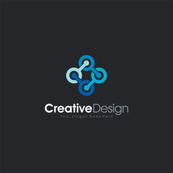 Абстрактный дизайн логотипа. Creative, Premium Minimal emblem design template. Символ графического алфавита для творческого дизайна фирменного бизнеса — стоковый вектор