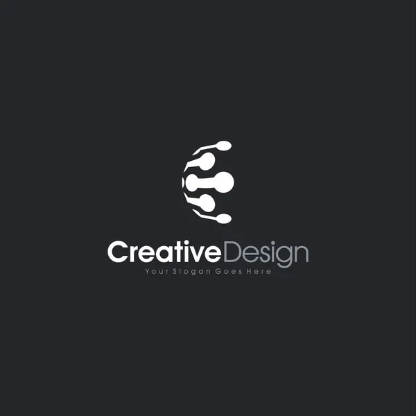 Plantilla de diseño de logotipo vectorial abstracto. Concepto Creativo 3D Icono Diseño de Símbolos Creativos elemento vectorial para identidad, logotipo o icono Diseño Creativo — Archivo Imágenes Vectoriales