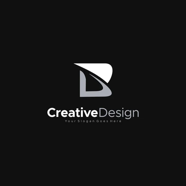 Inicial B Letra abstracta Logo Template Design Vector, Emblema, Concepto de diseño, Símbolo creativo elemento vectorial de diseño para identidad, logotipo o icono Diseño creativo — Vector de stock