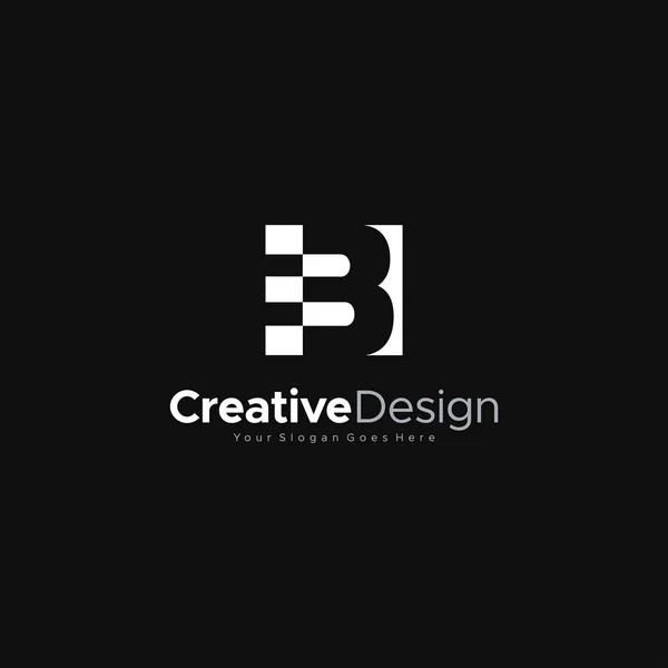 Modèle de logo abstrait initial B Lettre vecteur de conception, emblème, concept de conception, symbole créatif, icône Design créatif — Image vectorielle