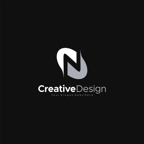 Ursprunglig N-logotyp Brev abstrakt Logotyp Mall Design Vector, Emblem, Design Concept, Creative Symbol design vektor element för identitet, logotyp eller ikon Kreativ Design — Stock vektor