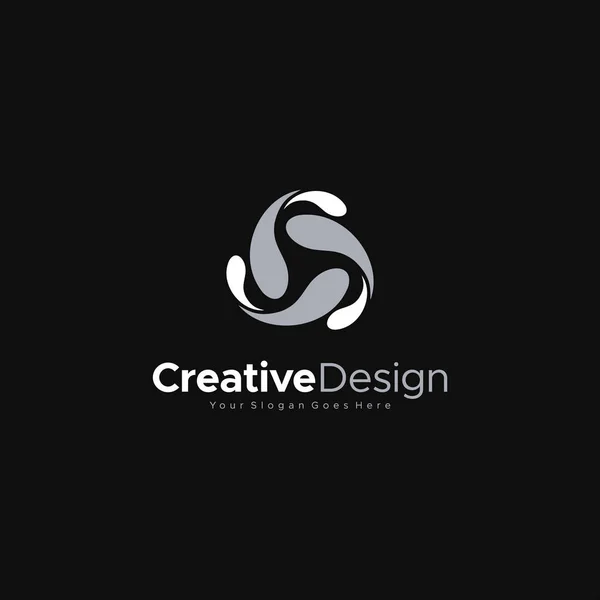 Elemento vectorial de diseño abstracto moderno para identidad, logotipo o icono Diseño creativo — Vector de stock