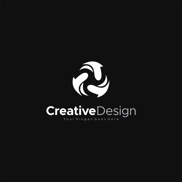Modernes, farbenfrohes abstraktes Vektorlogo oder Elementdesign. am besten für Identität und Logos. einfache Form Ikone kreatives Design — Stockvektor