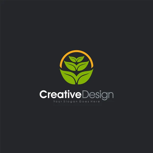 Logo Natural abstracto Logo Template Design Vector, emblema, concepto de diseño, elemento vectorial de diseño de símbolos creativos para identidad, logotipo o icono Diseño creativo — Vector de stock