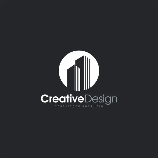 Construção Logo Vector Design Template — Vetor de Stock