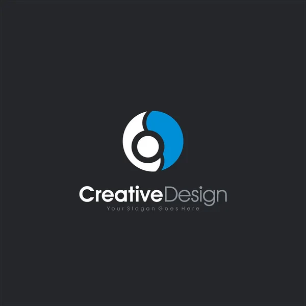 Logotyp Design O brev Bollvektor Ikon Abstrakt logotyp — Stock vektor