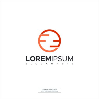 İlk FF harfi Logo Tasarım Şablonu